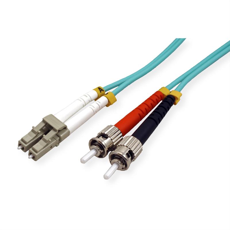 VALUE Câble FO 50/125µm, LC/ST, OM3, turquoise, 5 m_0