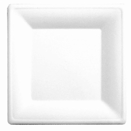 ASSIETTE CARRÉE BIONIC 26.2X26.2 CM CELLULOSE BLANC (VENDU PAR 500)