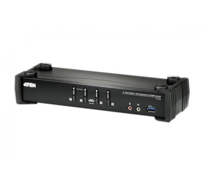 ATEN CS1924 - Switch KVM DisplayPort/USB 3.0/Audio - 4 ports - Résolution 4K UHD et DCI - Compatible Windows/Mac/Linux_0