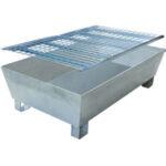 Bac de rétention emboîtable en acier - 2 fûts 220L - DRAKKAR 11577669 avec caillebotis amovible galvanisé_0