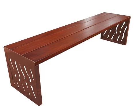 Banquette Venise - 1800 mm - Acier et Bois Exotique ou Tout Acier - Structure 450x450 mm_0