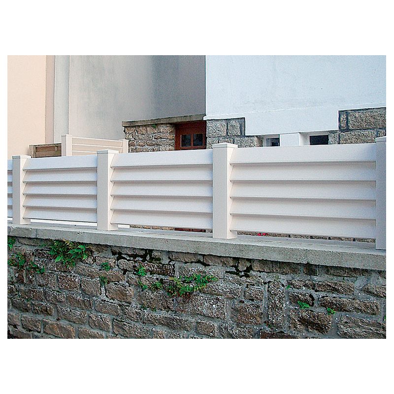 Clôture en aluminium - 5 lisses - référence CLO-P-5L - thermolaquage Qualicoat Qualimarine - fabrication bretonne_0