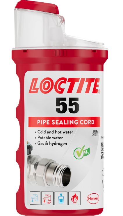 Colle anaérobie - LOCTITE® 55 - étanchéité et freinage des conduites métal/plastique - 48X160M FR/NL_0