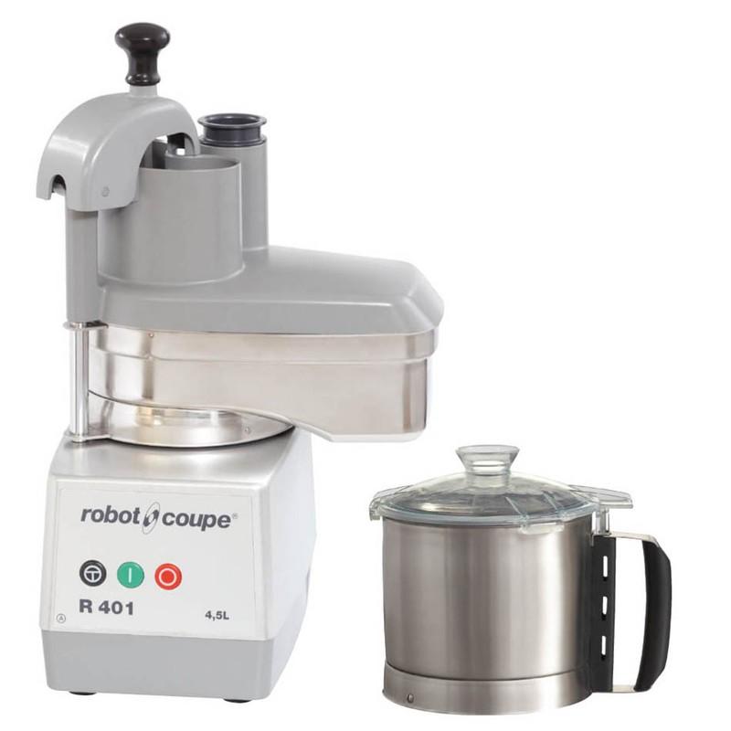 Combiné cutter & coupe-légumes R401 Robot Coupe - Cuve inox 4,5L - Moteur 700W - Livré avec couteau lisse_0