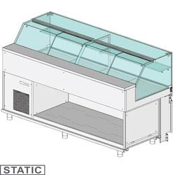 Comptoir vitrine réfrigéré en & gn  vitre basse  statique  sans réserve   sb25x_0