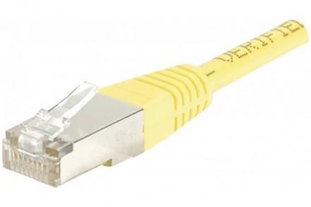 Cordon RJ45 Patch F/UTP CAT 6 - Jaune - 7,00 m - Cuivre - Blindé - 250 MHz_0