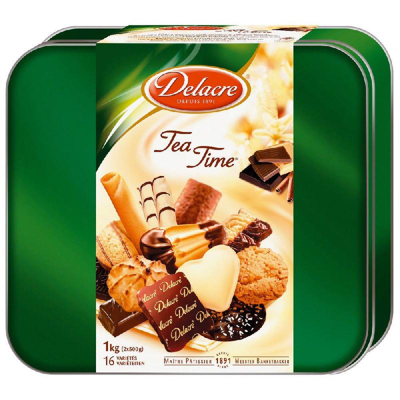 DELACRE BOÎTE BISCUITS DELACRE - TEA TIME - 1KG