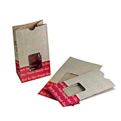 FIRSTPACK FHC - 500Pcs - Sac SOS papier brun renforcé à fenêtre 