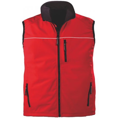 Gilet rouge YANG REFLEX Softshell respirant, liseré réfléchissant - Coverguard | 5YAGR_0