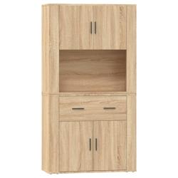 Helloshop26 - Buffet bahut commode armoire meuble de rangement organisateur cuisine salle de séjour salon haut sonoma bois 02_0034216 - 3000211645066_0