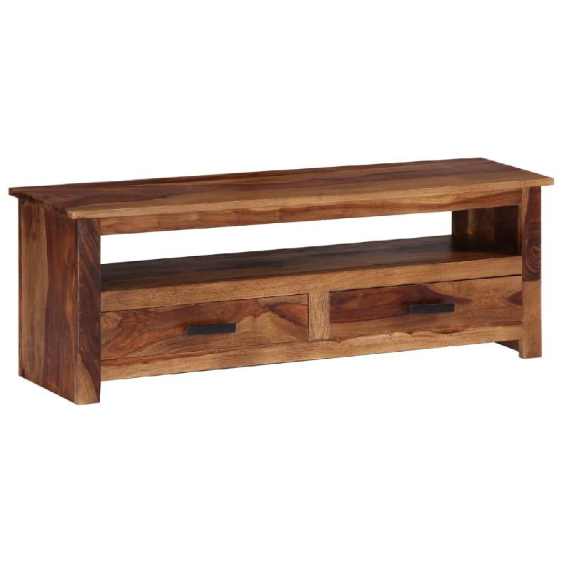 Helloshop26 - Meuble télé buffet tv télévision design pratique 118 cm bois de sesham massif 2502277 - 3002464685592_0