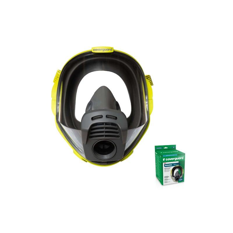 Masque respiratoire réutiliasble PANAREA à vision panoramique en silicone - pas de vis DIN40 - BDU - COVERGUARD | MO20401_0
