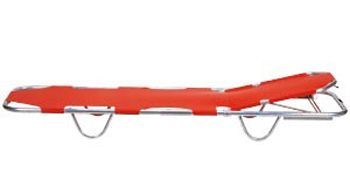 Matériel de secourisme - France Neir - Brancard catastrophe empilable en aluminium anodisé avec tétière relevable réglable - 190 x 47,5 x 17 cm_0