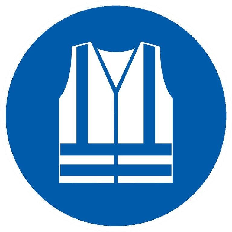 Panneau de signalisation - Gilet de sécurité haute visibilité obligatoire - Norme ISO 3864-1 - Réf. TAL622540 - TALIAPLAST_0