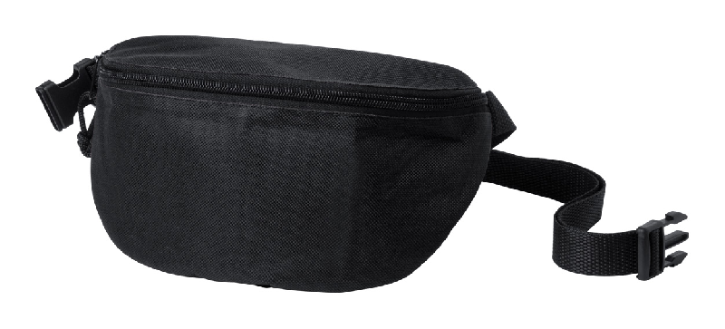Sac banane zippé - Polyester 600D - Couleur noire - 88g_0