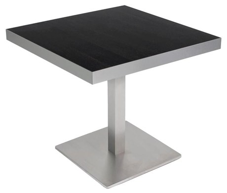 TABLE BASSE MERCURE WENGÉ ET ALUMINIUM 60 X 60 CM