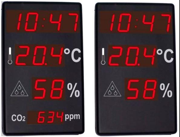 Tableau d'affichage heure, température humidité et de co² - dc41srtho_0