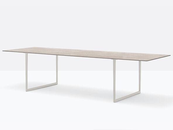 Table de réunion extérieure rectangulaire Toa - Pedrali - aluminium et stratifié solide_0