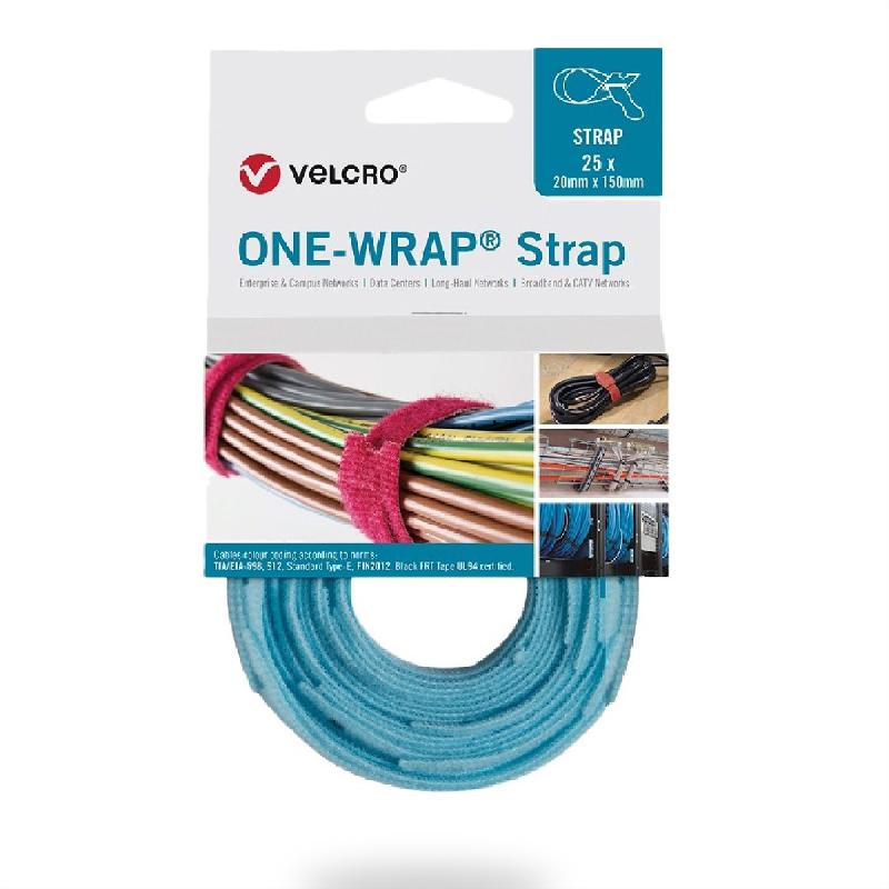 VELCRO® One Wrap® Strap 13mm x 200mm, 25 pièces, turquoise_0