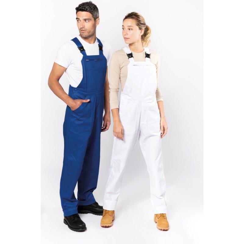 WK829 - Salopette de travail unisexe - lavable à 60°C - tissu sergé épais et résistant_0
