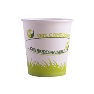 50 GOBELETS CARTON BIODÉGRADABLES COMPOSTABLES 10 CL