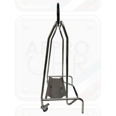 Poubelle ciseau inox - pince 600mm - 90 077 0000 - avec roulettes réglables et élastique de maintien_0