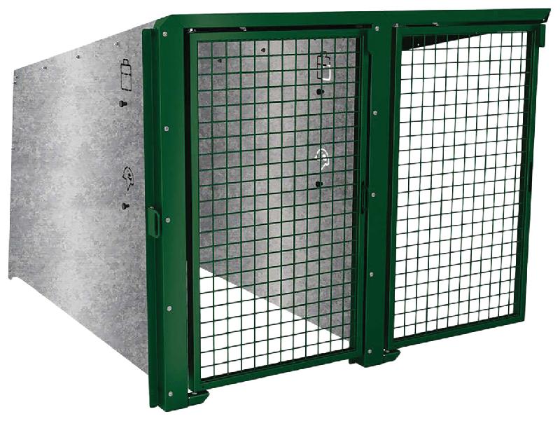 ABRI VÉLOS BERLIN COMPLÉMENTAIRE 2 PLACES PORTES PEINTES - VERT 6005 - MANUTAN COLLECTIVITÉS