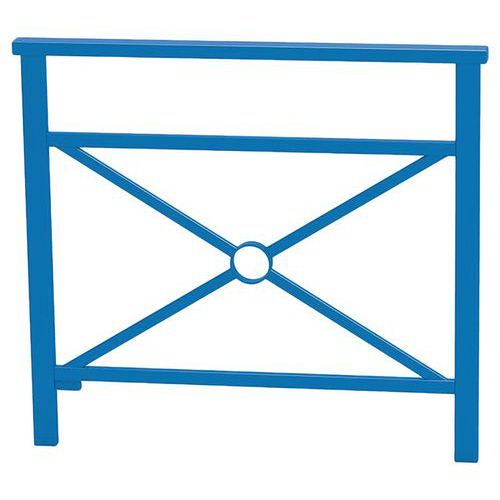 BARRIÈRE VENISE 1 M STRUCTURE SIMPLE CROIX - ZINC BLEU 5010 - PROCITY