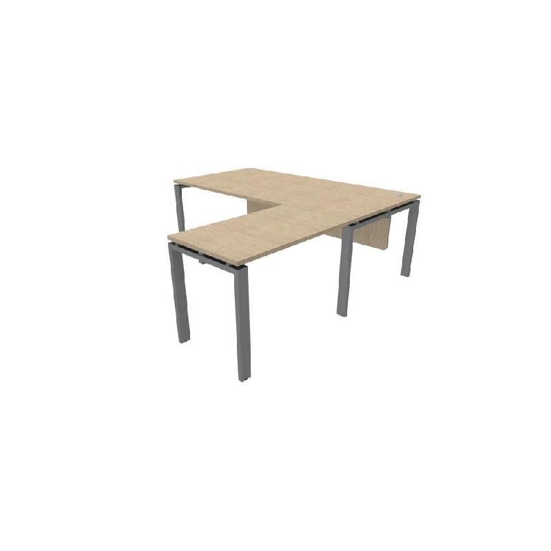 BUREAU RETOUR E-LINKL.80 X P.80 CM - PLATEAU  - PIEDS