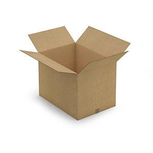CAISSE CARTON BRUNE DOUBLE CANNELURE RAJA 70X50X50 CM