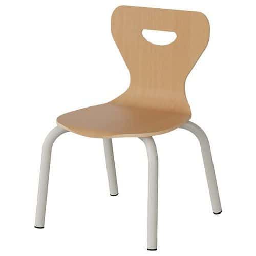 CHAISE MALIBU 4P - T1 - COQUE HÊTRE / ALU BLANC 9016 - MANUTAN EXPERT