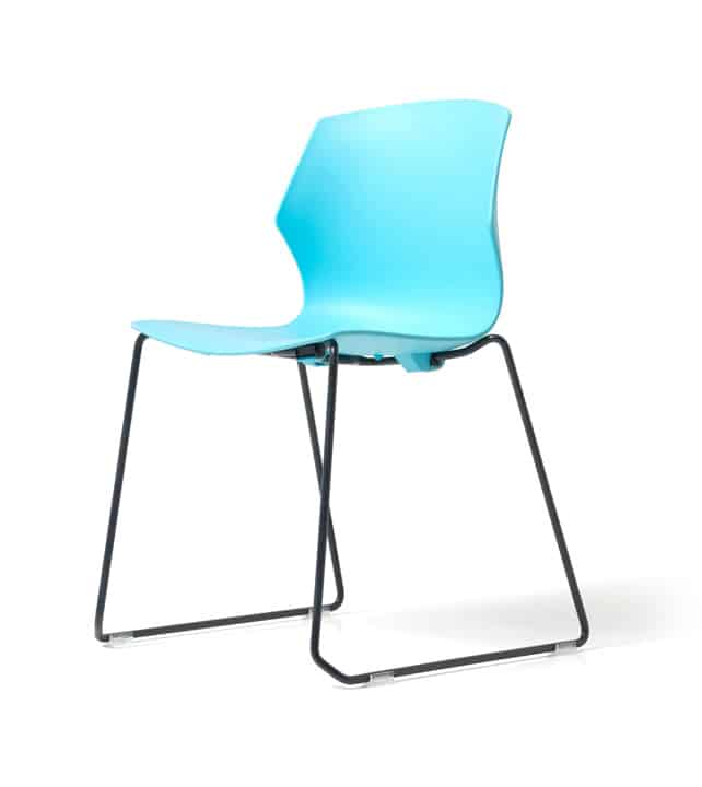 Chaise empilable - monocoque en polypropylène - 5 couleurs - piètement luge ou 4 pieds avec options_0