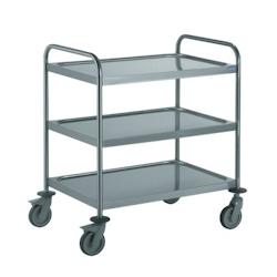 Chariot de Service Inox 3 plateaux 800x530 mm - Gastroland - 3701666006302_0