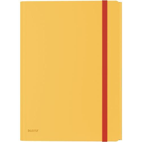 CHEMISE 3 RABATS POLYPROPYLÈNE AVEC POCHETTE LEITZ COSY JAUNE