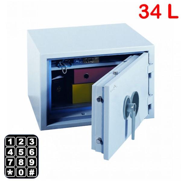 Coffre-fort anti-feu et anti-vol Protect Duo 34 litres - Serrure à clé ou à code - HARTMANN TRESORE_0