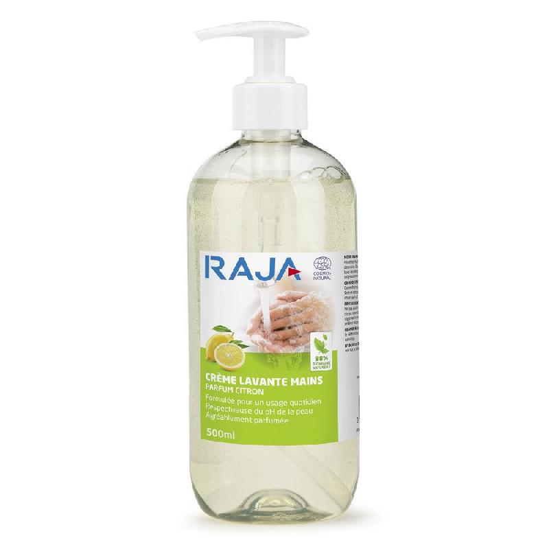 CREME LAVANTE RAJA - ECO-RESPONSABLE - PARFUM CITRON - FLACON-POMPE 500 ML