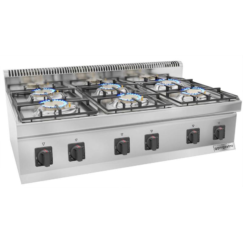 Cuisinière à gaz - 36 kW - 6 brûleurs  - Mario 700 | GGM -GHK1200-E_0