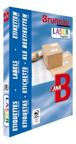 ETIQUETTE ADRESSE MULTI-USAGES 52,5 X 29,7 MM BRUNEAU BLANCHE - BOÎTE DE 8 000
