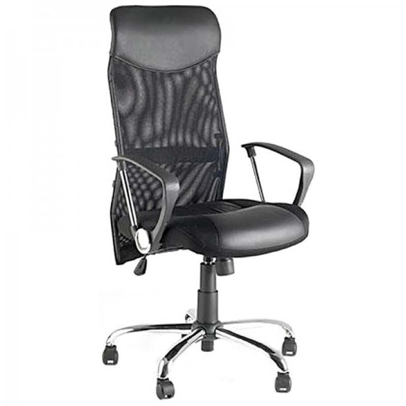Fauteuil de bureau Punch 119 cm noir - Paris Prix avec réglage hauteur et balancement du dossier_0