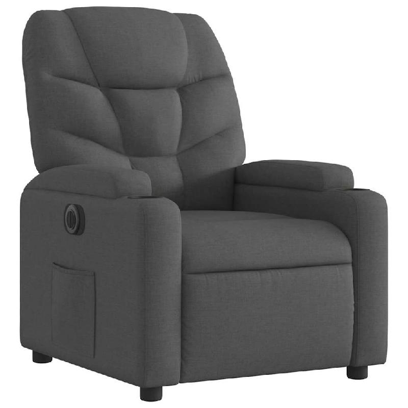 Fauteuil inclinable électrique Noir Tissu Modèle Ismaria - 8721012170629_0