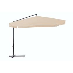 Garden Friend Parasol carré, Bras latéral, toile polyester Structure en acier Avec manivelle 3x3 x 3h m Ecru - beige multi-matériau O850007/E_0