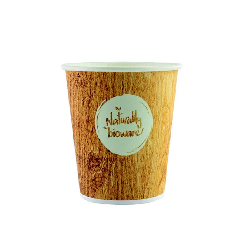GOBELETS EN CARTON BIOWARE 15 CL, LOT DE 100