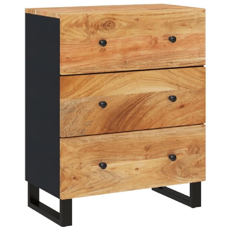 Helloshop26 - Buffet bahut commode armoire meuble de rangement organisateur cuisine salle de séjour salon 60 x 33 x 75 cm bois 02_0029610 - Bois mass_0