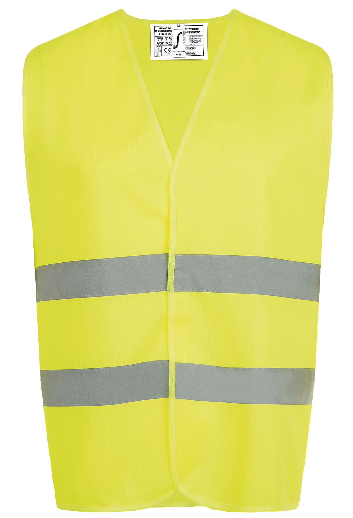 Lot de 10 - 20 - 50 - 100 gilets de sécurité jaune fluo ou orange fluo_0