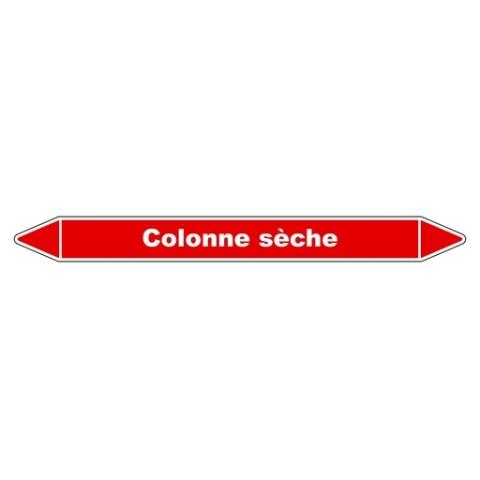 LOT DE 3 - MARQUEUR TUYAUTERIE - COLONNE SÈCHE - VINYLE LAMINÉ - NFX 08-105 150 X 12 MM