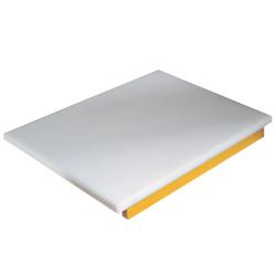 Planche de découpe en polyéthylène pour poulet - jaune - PDP/YL-B - 500x420x20 mm_0