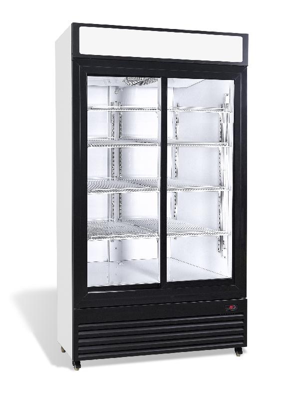 Réfrigérateur professionnel avec portes coulissantes en verres vent... - P7455.1395_0