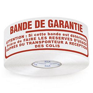 RUBAN ADHÉSIF EN PAPIER KRAFT IMPRIMÉ AVEC MESSAGE BANDE DE GARANTIE 70 G/M² RAJA