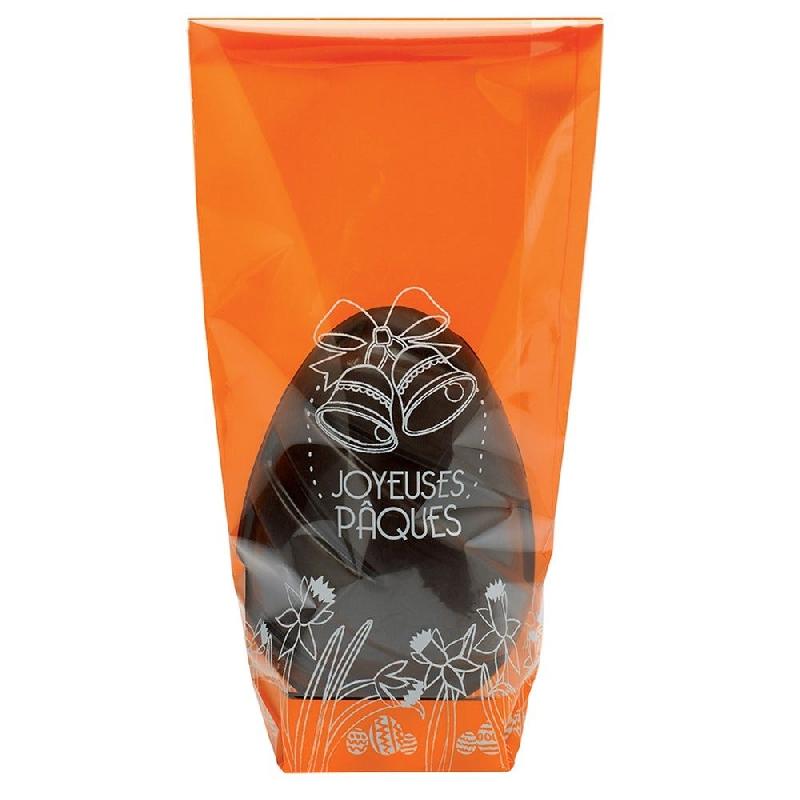 Sachet confiseur fond PP Joyeuses Pâques 10x22 cm - par 100_0