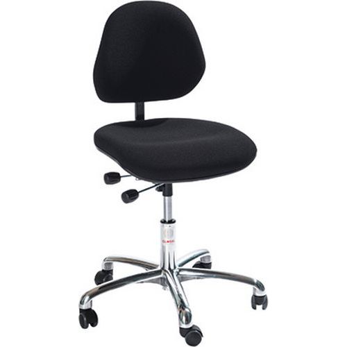SIÈGE AKTIV - TISSU - MEDIUM - ROULETTESEASY ROLLING - NOIR - GLOBAL PROFESSIONAL SEATING